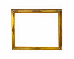 Grande cornice dorata e decorata a stucchi del 1800